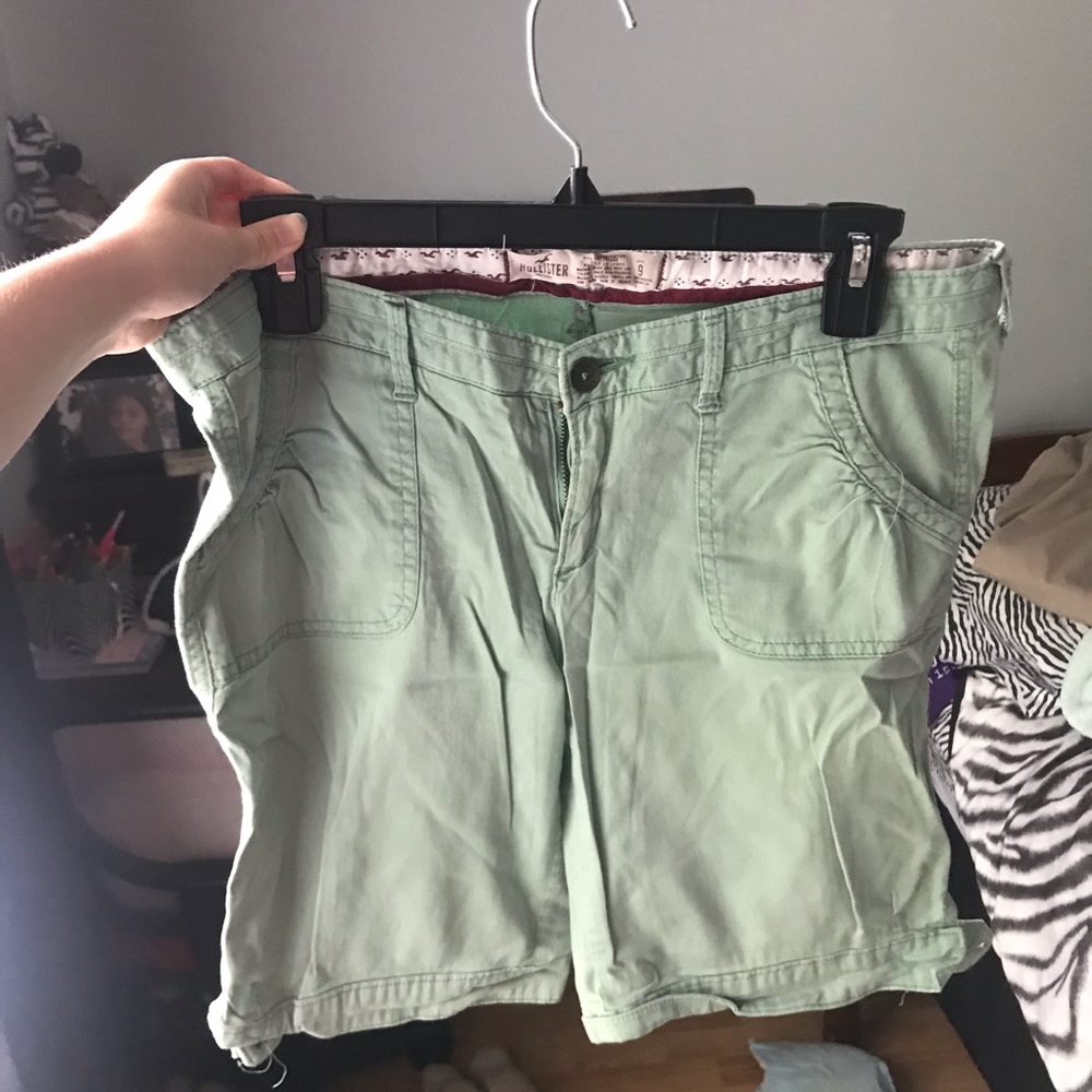 Mint Green Cargo Shorts